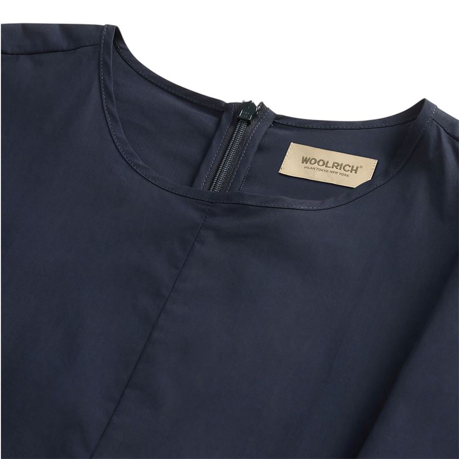 Vestito in popeline di puro cotone con cintura da donna Woolrich | CFWWDR01803989